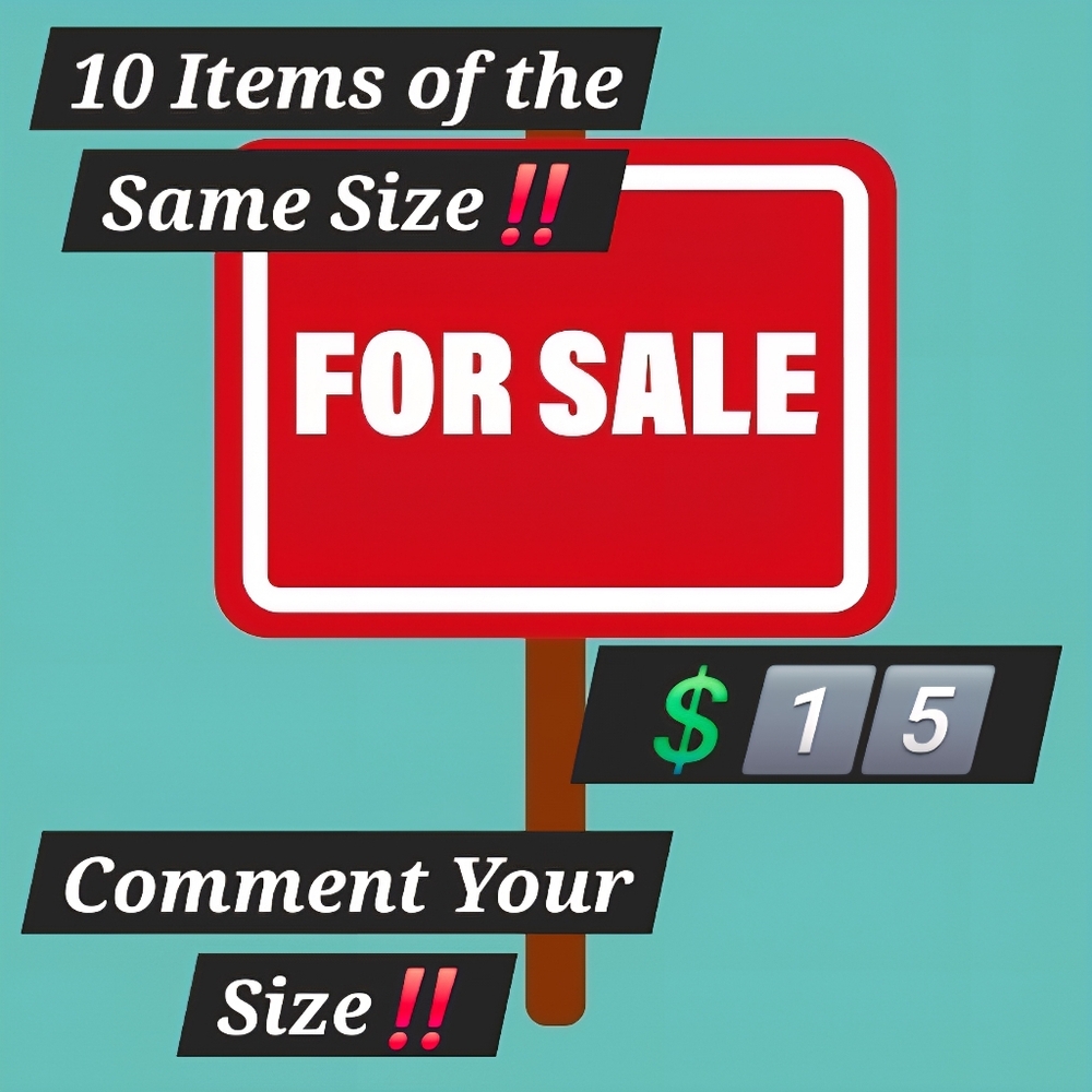 10 Items of the Same Size‼️ 💲1️⃣5️⃣ Comment Your Size‼️